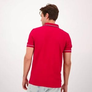 Polo pour homme Arceau Stade Toulousain Rugby Rouge Vue porté de dos