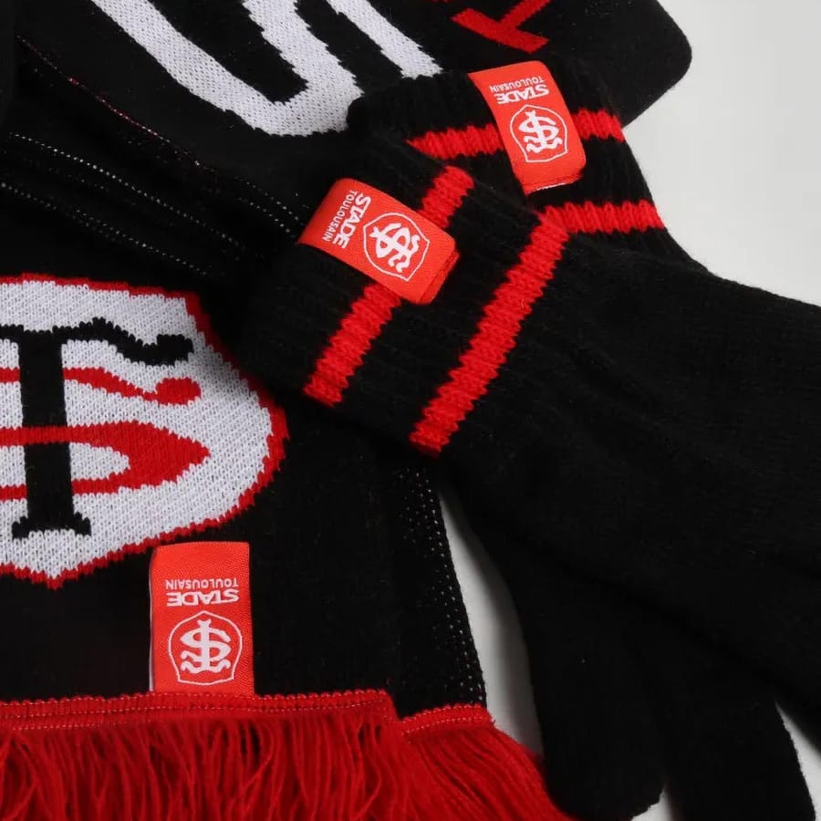 Set Hiver Écharpe, Bonnet et Gants Stade Toulousain Rugby Detail 1