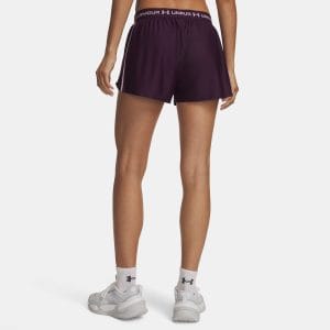 Short UA Tech™ Play Up pour femme Under Armour Violet écho 1389882-526 Vue porté de dos