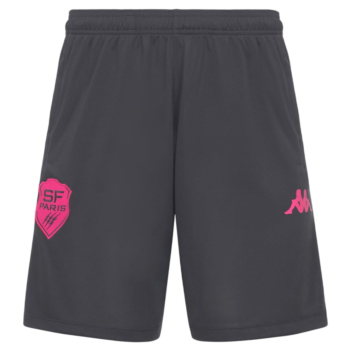 Short d'entrainement Stade Français Paris Mixiozip Pro 2 Kappa Gris 362461W-A02 Face