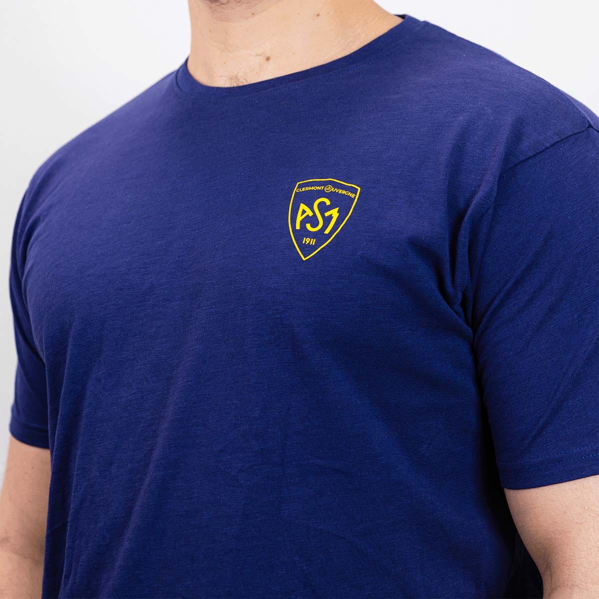 T-shirt ASM Clermont-Auvergne Beauregard pour homme Bleu marine Detail Face