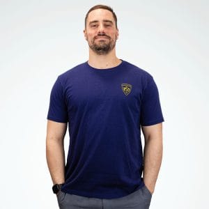 T-shirt ASM Clermont-Auvergne Beauregard pour homme Bleu marine Vue porté de face