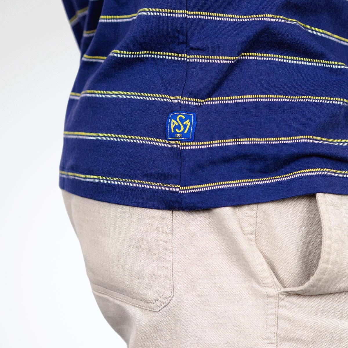 T-shirt ASM Clermont-Auvergne Ennezat pour homme Bleu marine Detail Bas Lateral
