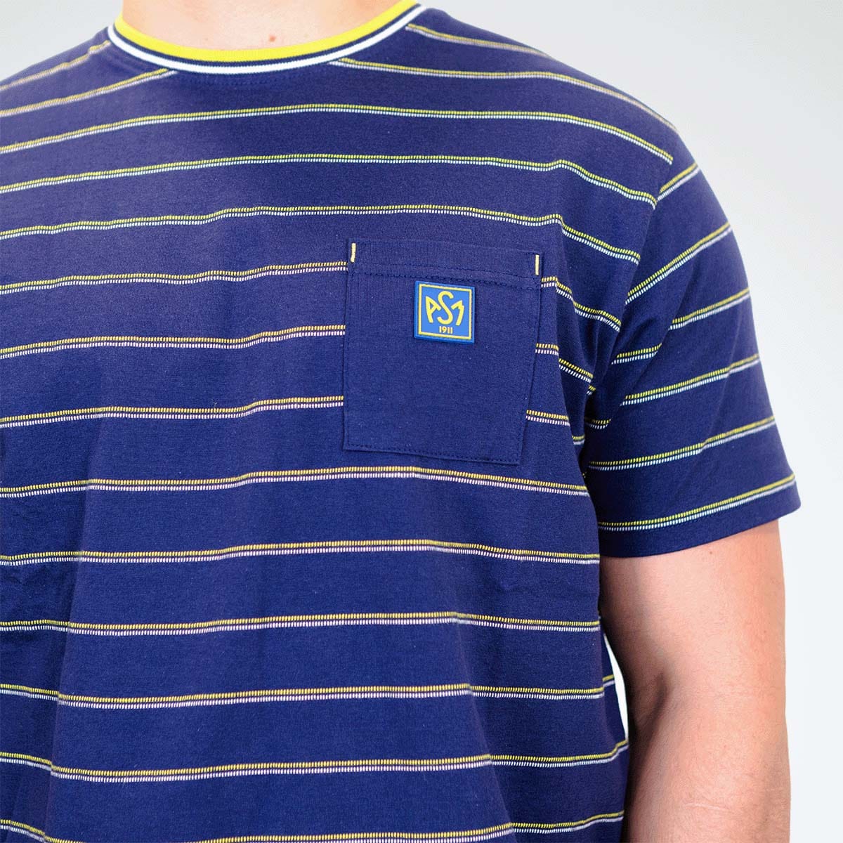 T-shirt ASM Clermont-Auvergne Ennezat pour homme Bleu marine Detail Face