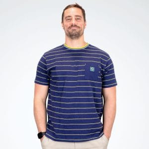 T-shirt ASM Clermont-Auvergne Ennezat pour homme Bleu marine Vue porté de face