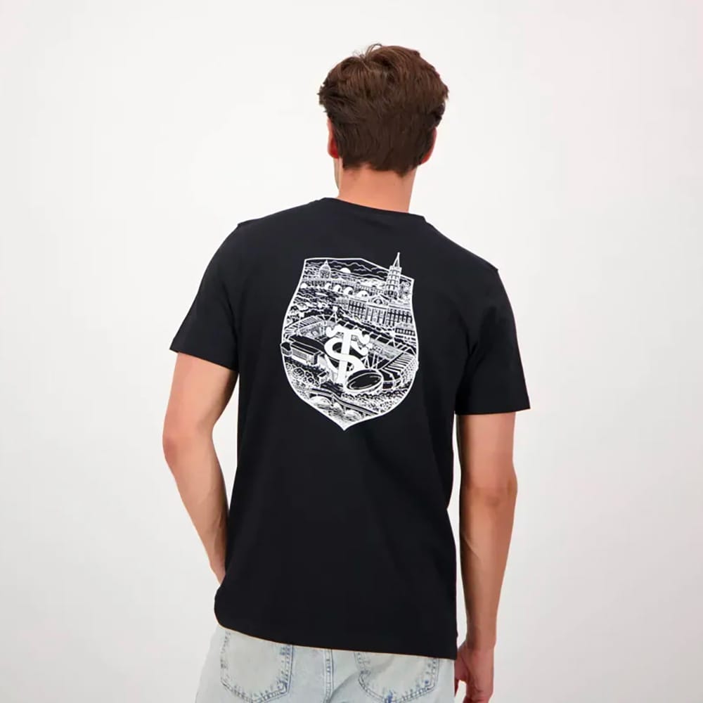 T-shirt Noir Town Stade Toulousain Rugby Club pour Homme Vue porté de dos