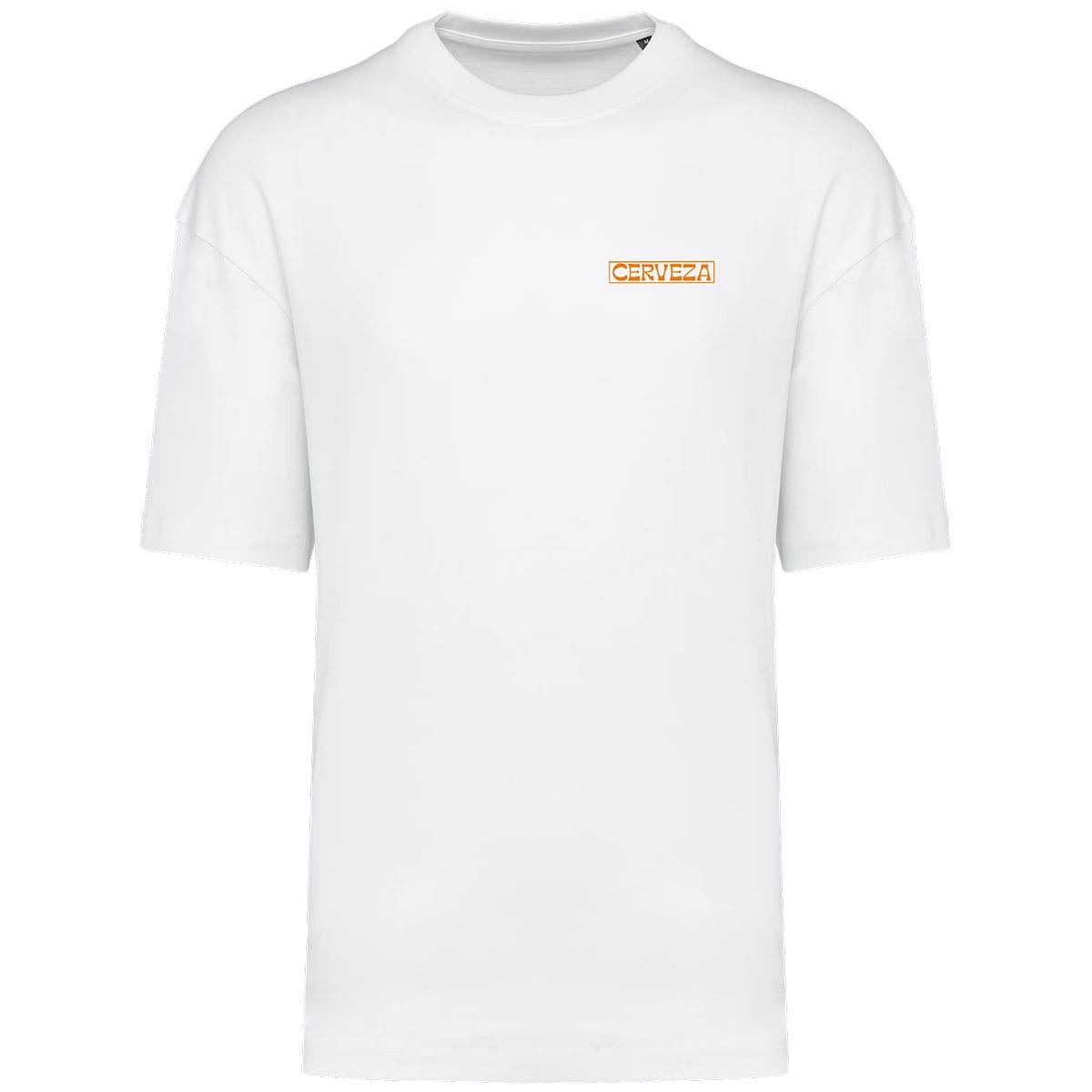 T-shirt Oversize Cerveza Unisexe Blanc Face