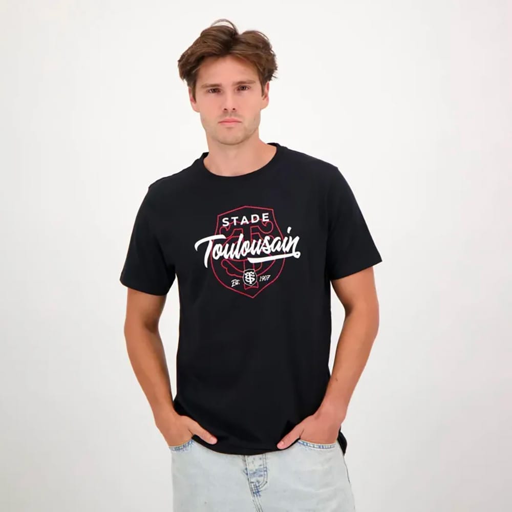T-shirt Shield Stade Toulousain Rugby pour homme Vue porté de face