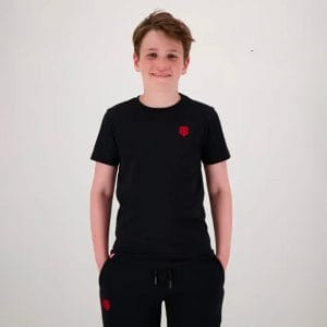 T-shirt Union Noir Stade Toulousain Rugby pour enfant Vue porté de face