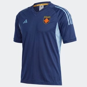 T-shirt d’entrainement Junior USA Perpignan Bleu marine 2026:2027 CFR543 Face lateral