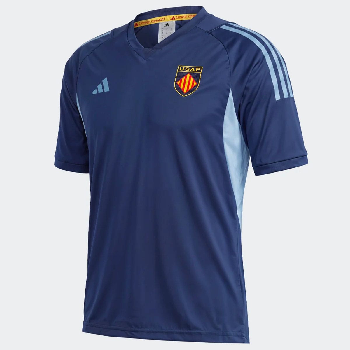 T-shirt d’entrainement Junior USA Perpignan Bleu marine 2026:2027 CFR543 Face lateral