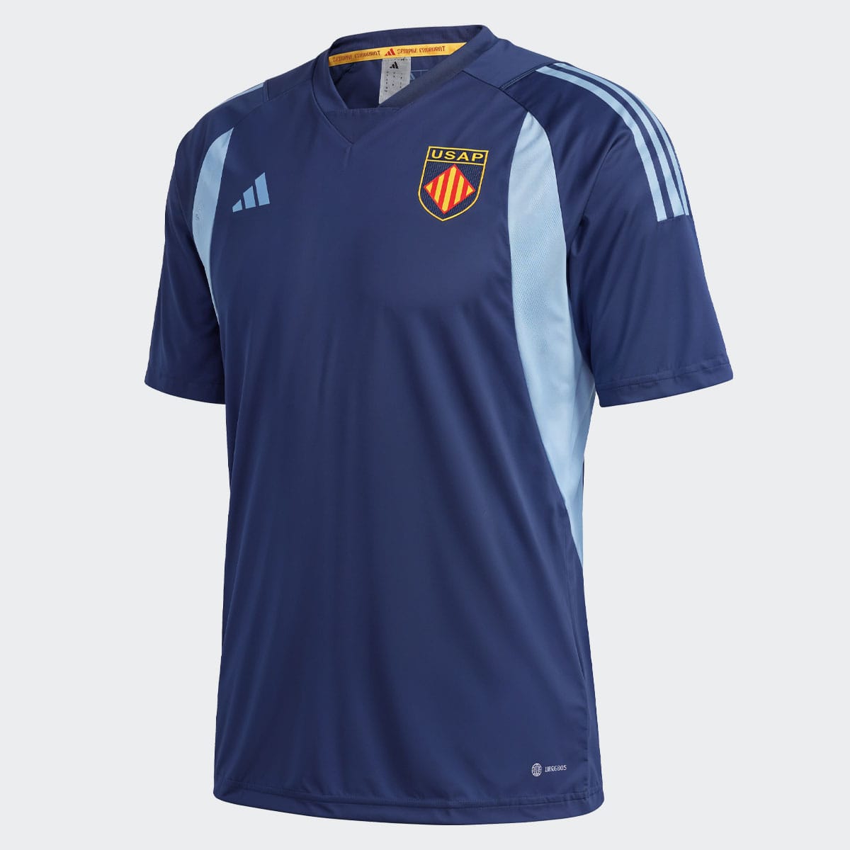 T-shirt d'entrainement USA Perpignan Adidas Bleu marine 2026:2027 CFR542 Face lateral