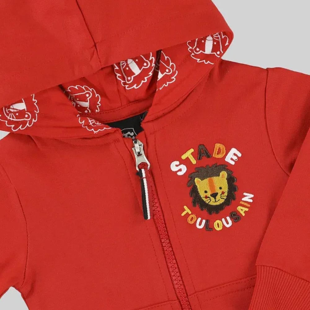 Veste à capuche Bébé Savane Stade Toulousain Rugby Hoodie Bébé Detail Face