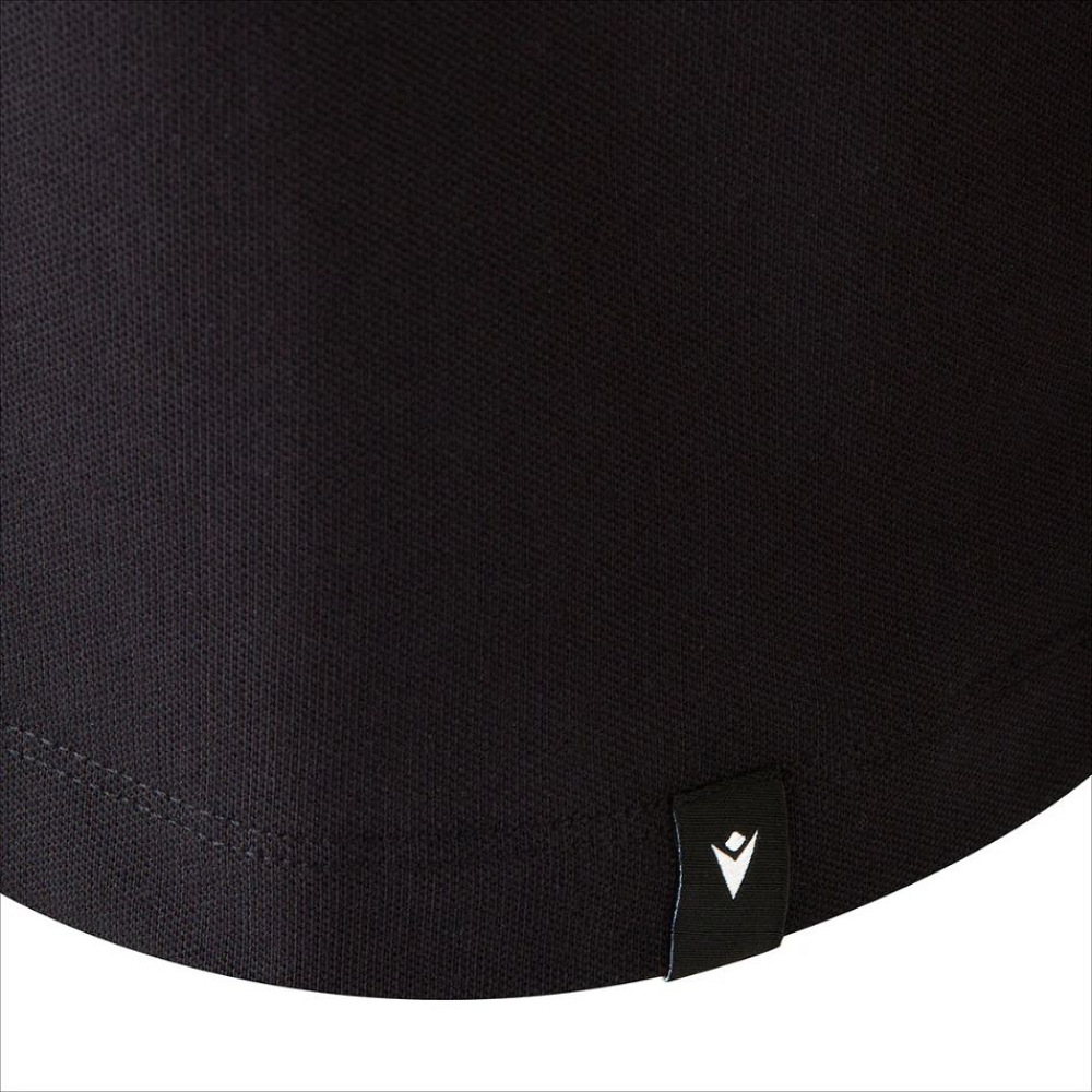Polo Staff Section Paloise Macron 2025/2026 Noir Detail Bas lateral