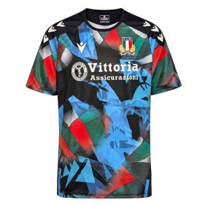 T-shirt d'entrainement Italie Rugby Macron 2026/2027 Bleu marine Face