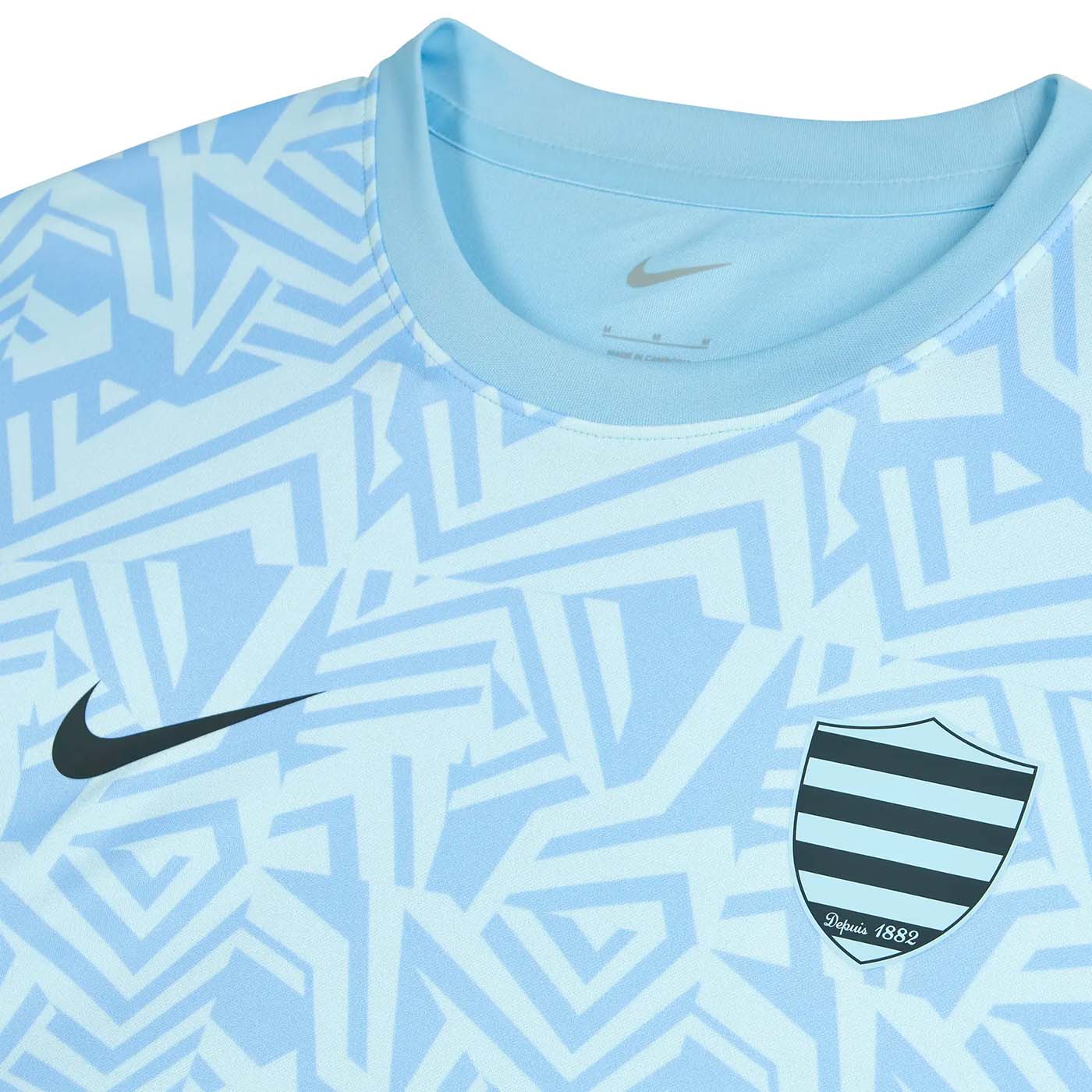 Maillot Pré-match Nike Racing 92 2025:2026 Bleu ciel RA7006-407 Detail Face