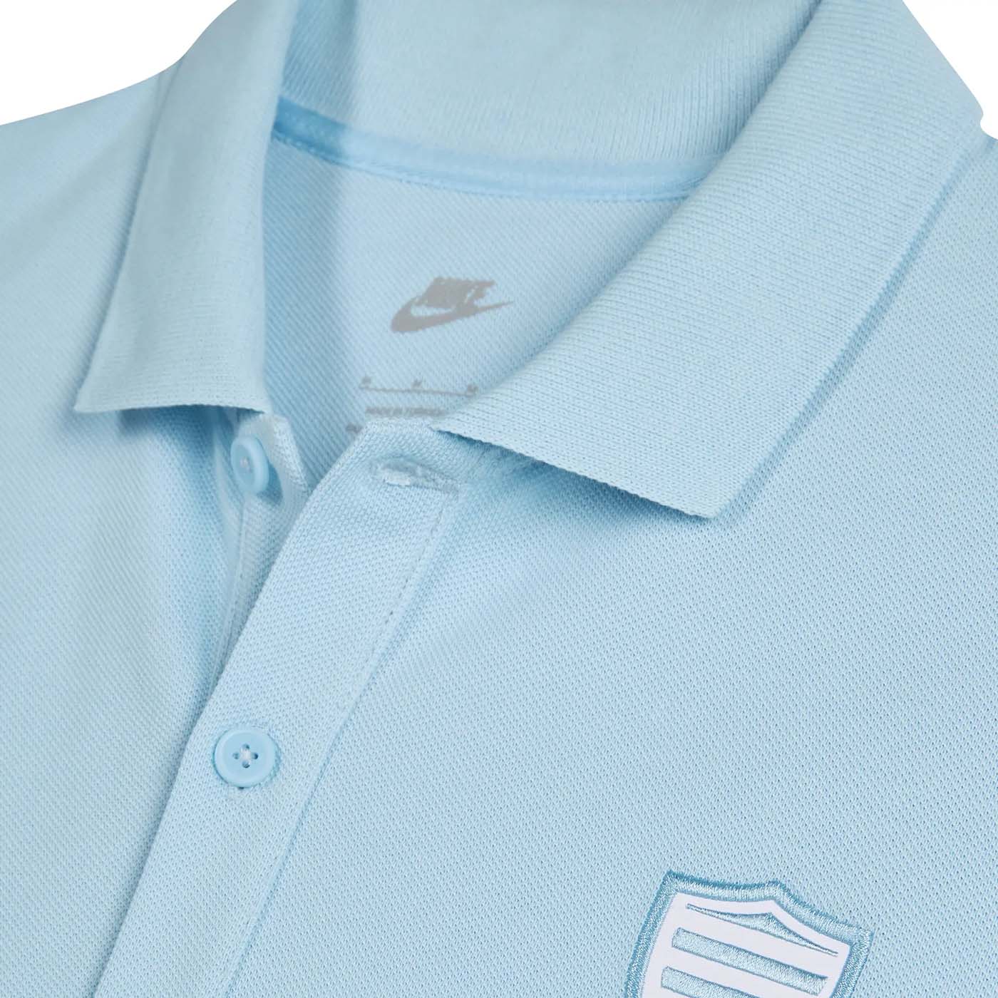 Polo manches courtes Nike Racing 92 2025:2026 Bleu ciel RA7032-406 Detail Face