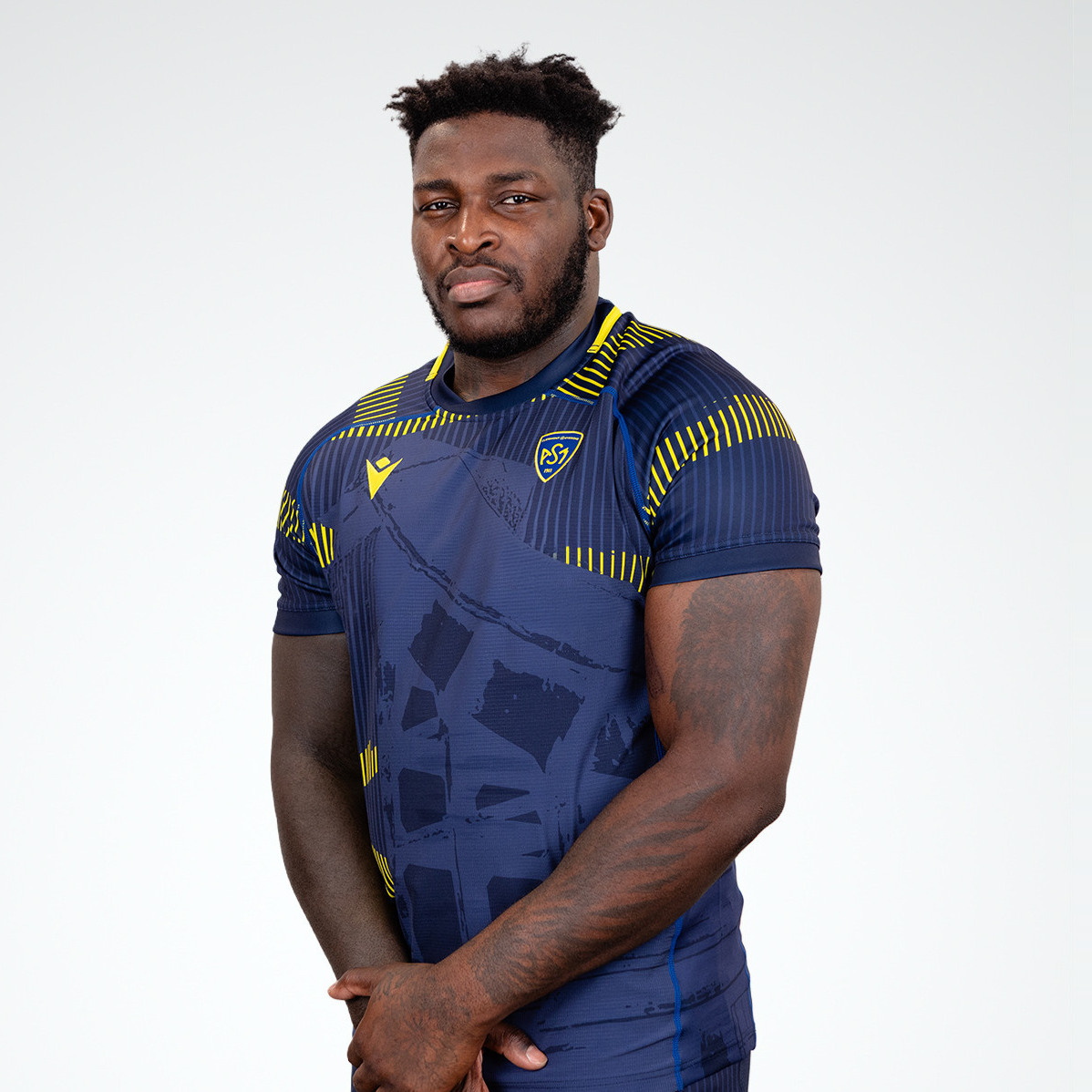 T-shirt d'entrainement ASM Clermont Training Macron 2026/2027 Bleu marine – Image 4