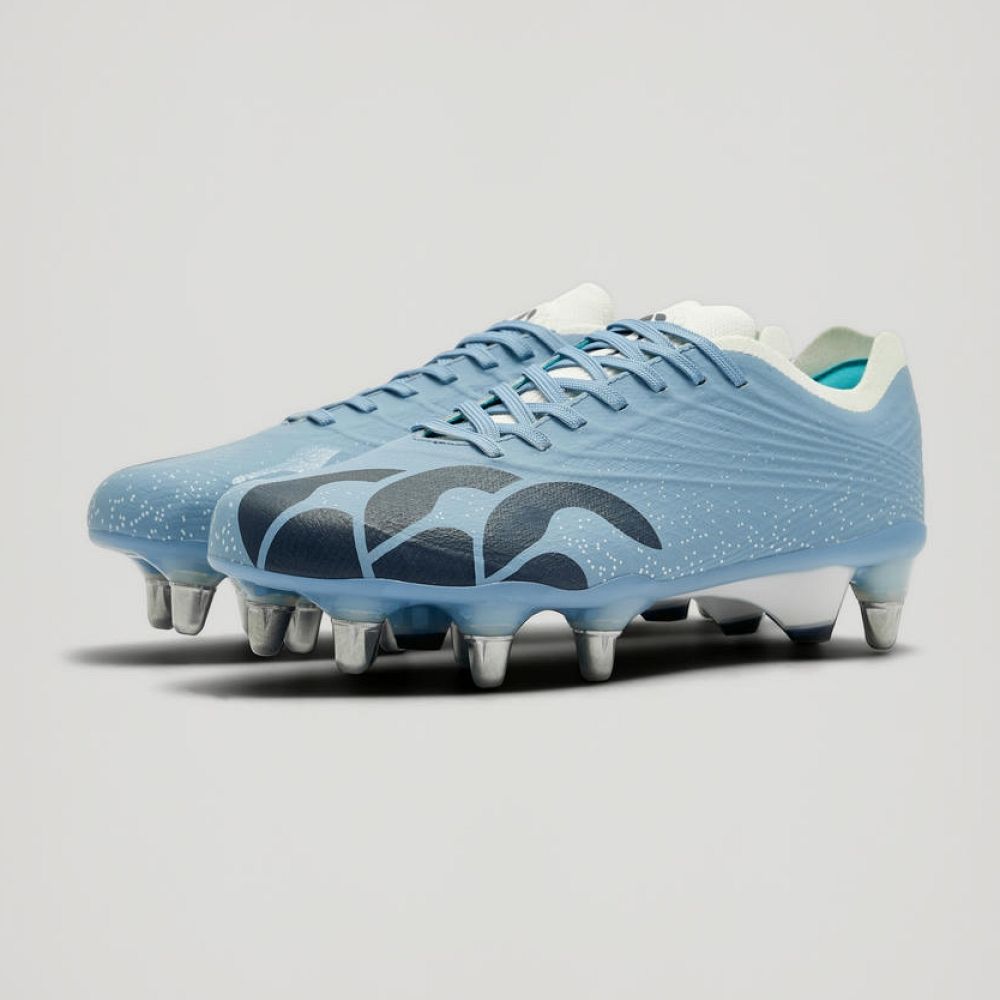 Crampons de rugby Canterbury Stampede Groundbreak Elite SG Bleu ciel / Gris – Image 9