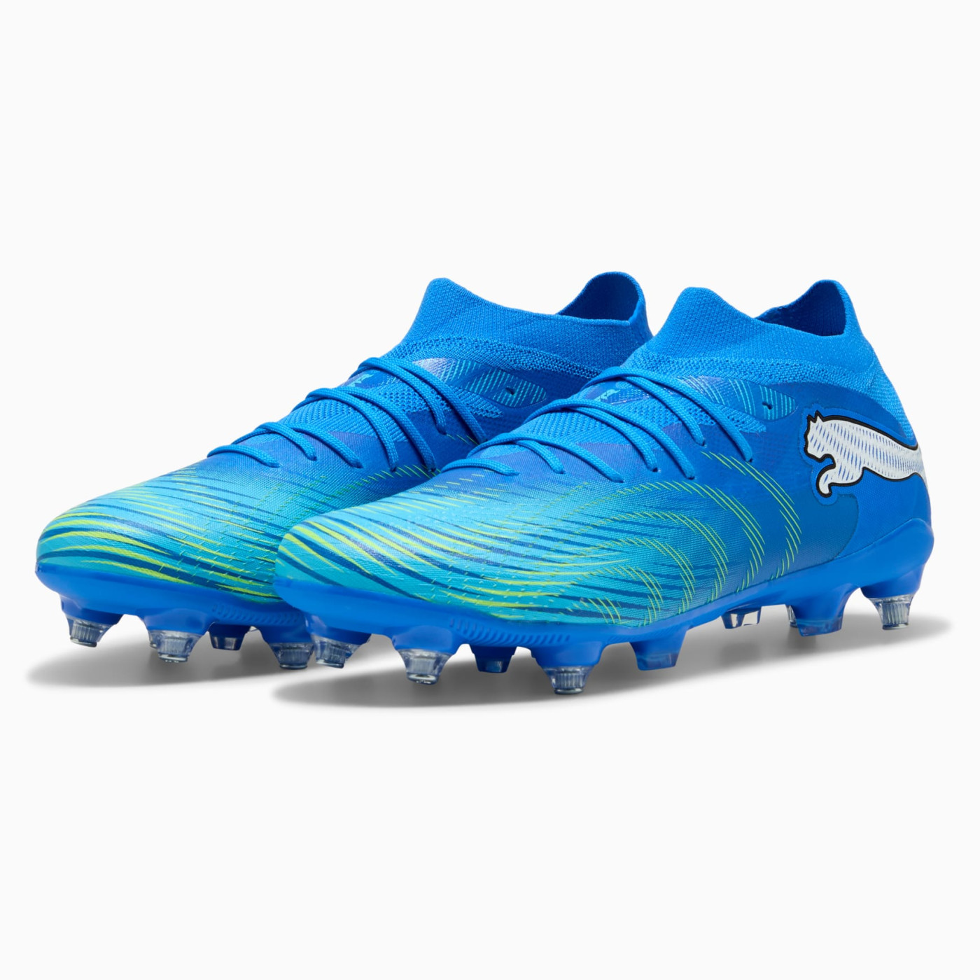 Crampons de football Puma Future 9 Match SG Bleu 109137-03 Pair Lateral Front Top