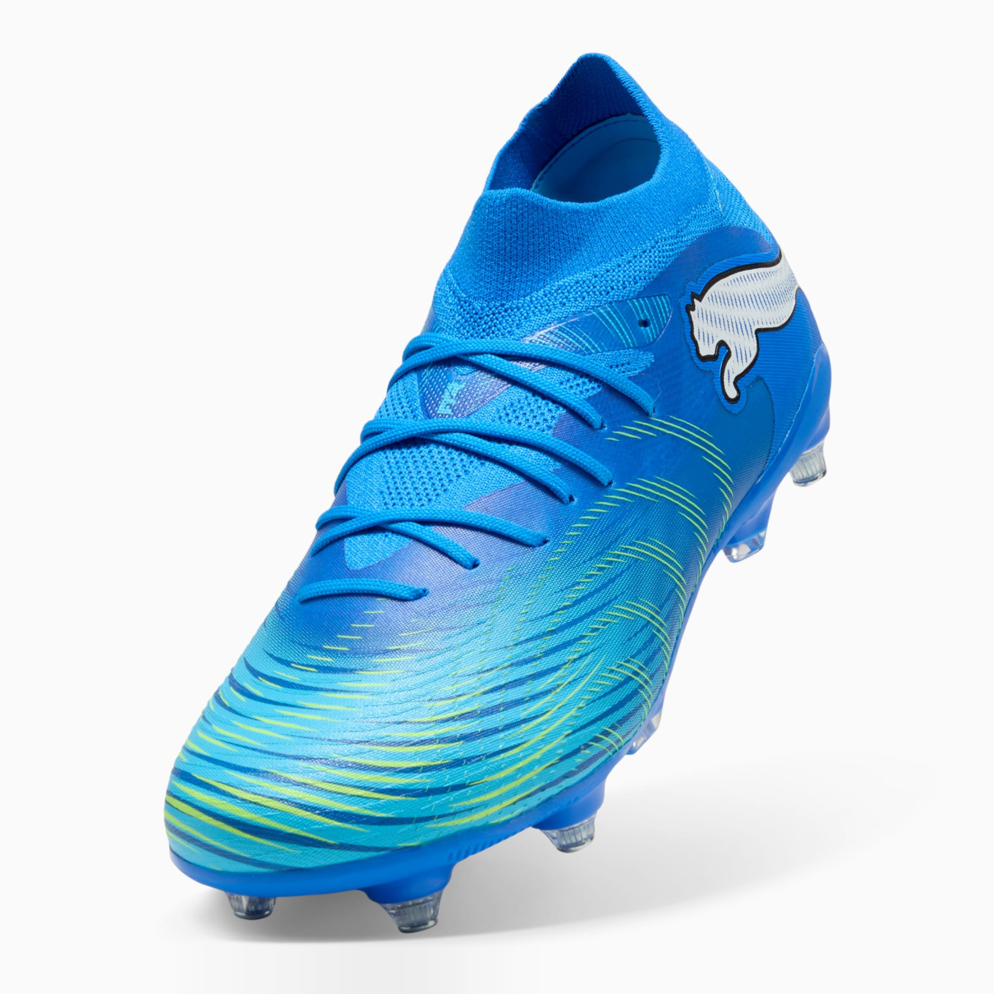 Crampons de football Puma Future 9 Match SG Bleu 109137-03 Front Top Lateral