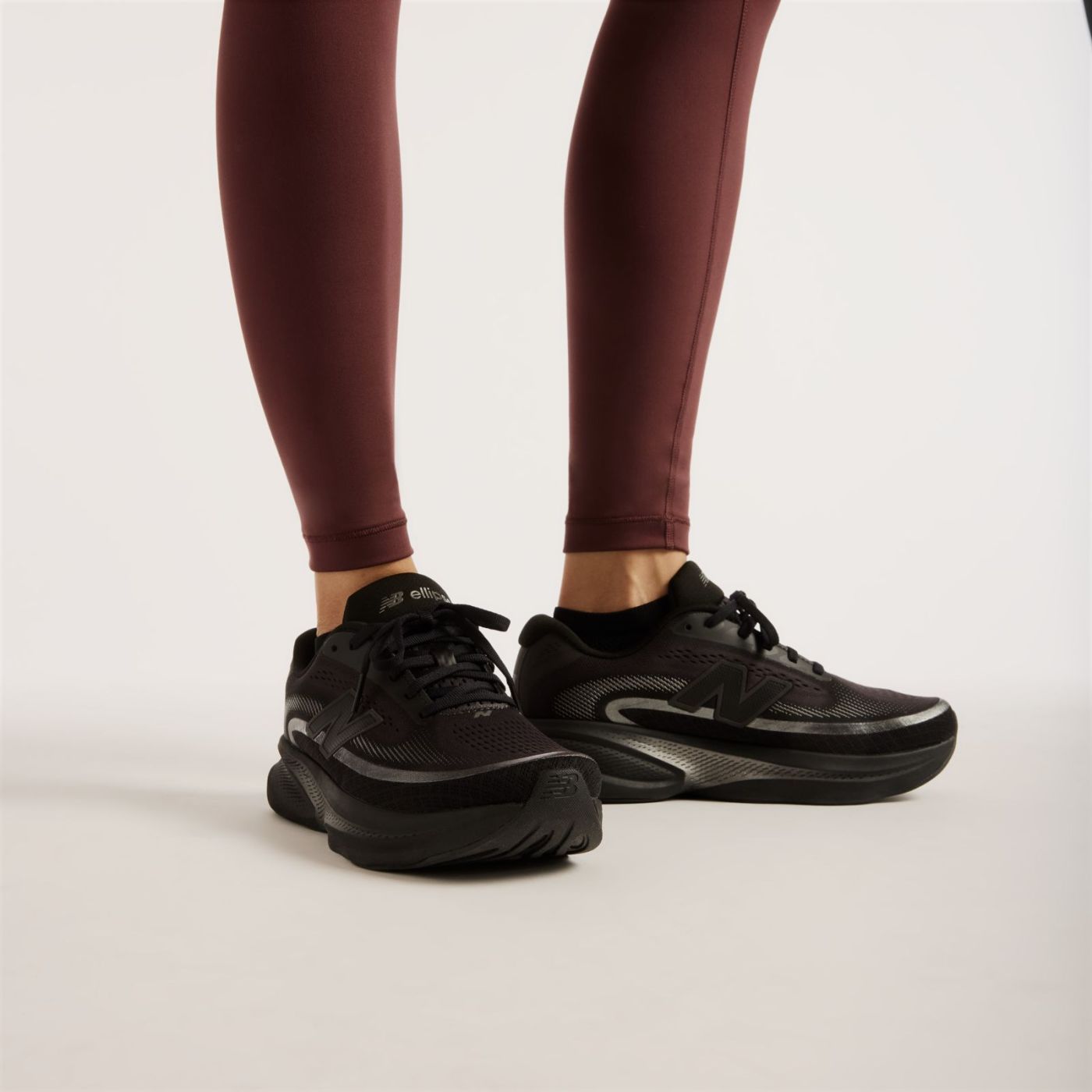 Legging New Balance Essential High Rise Bordeaux Femme Detail bas