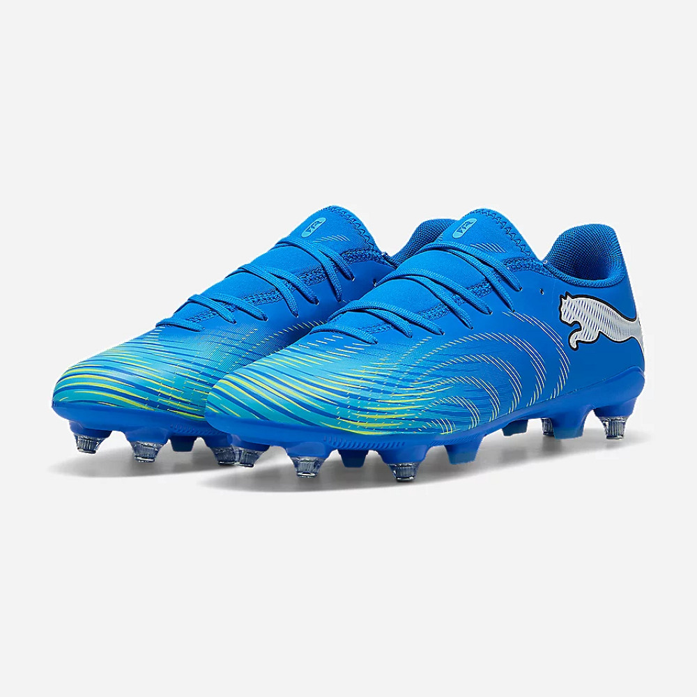Crampons de football Puma Future 9 Play SG Bleu 109171-03 Pair Lateral Front Top
