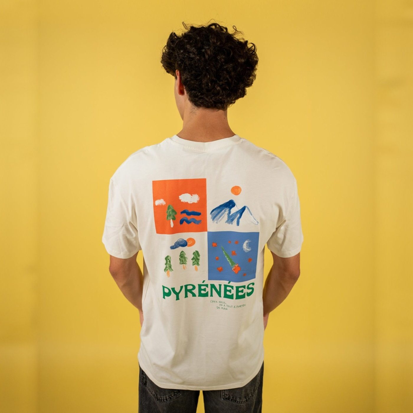 T-shirt Les Choses Simples Pyrénées Unisexe Ivoire – Image 3