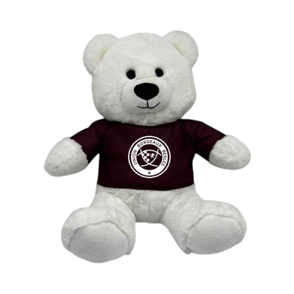 Peluche Ourson Union Bordeux Bègles 28 cm Face